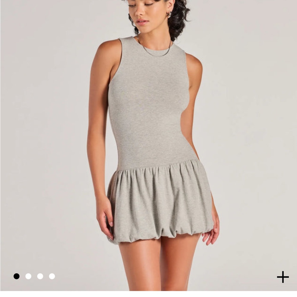 Gray Sleeveless Mini Dress